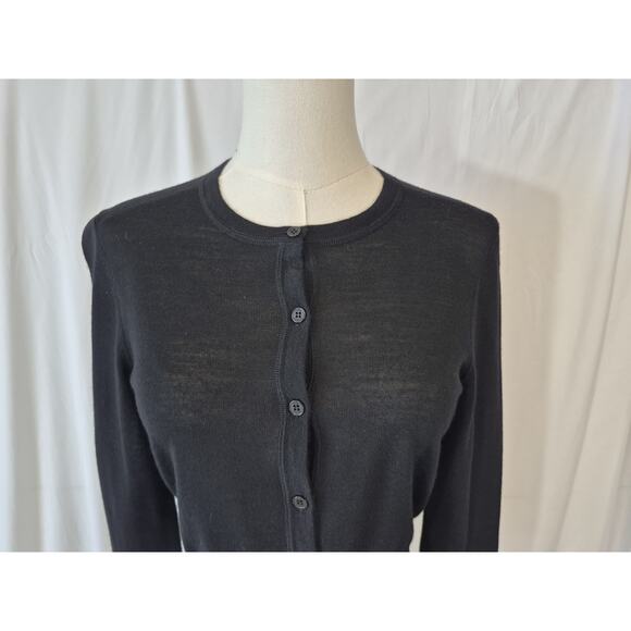 New w/Tags Tory Burch Womens Black Merino Wool Simone Cardigan Sweater XS RT$175 - Picture 4 of 13